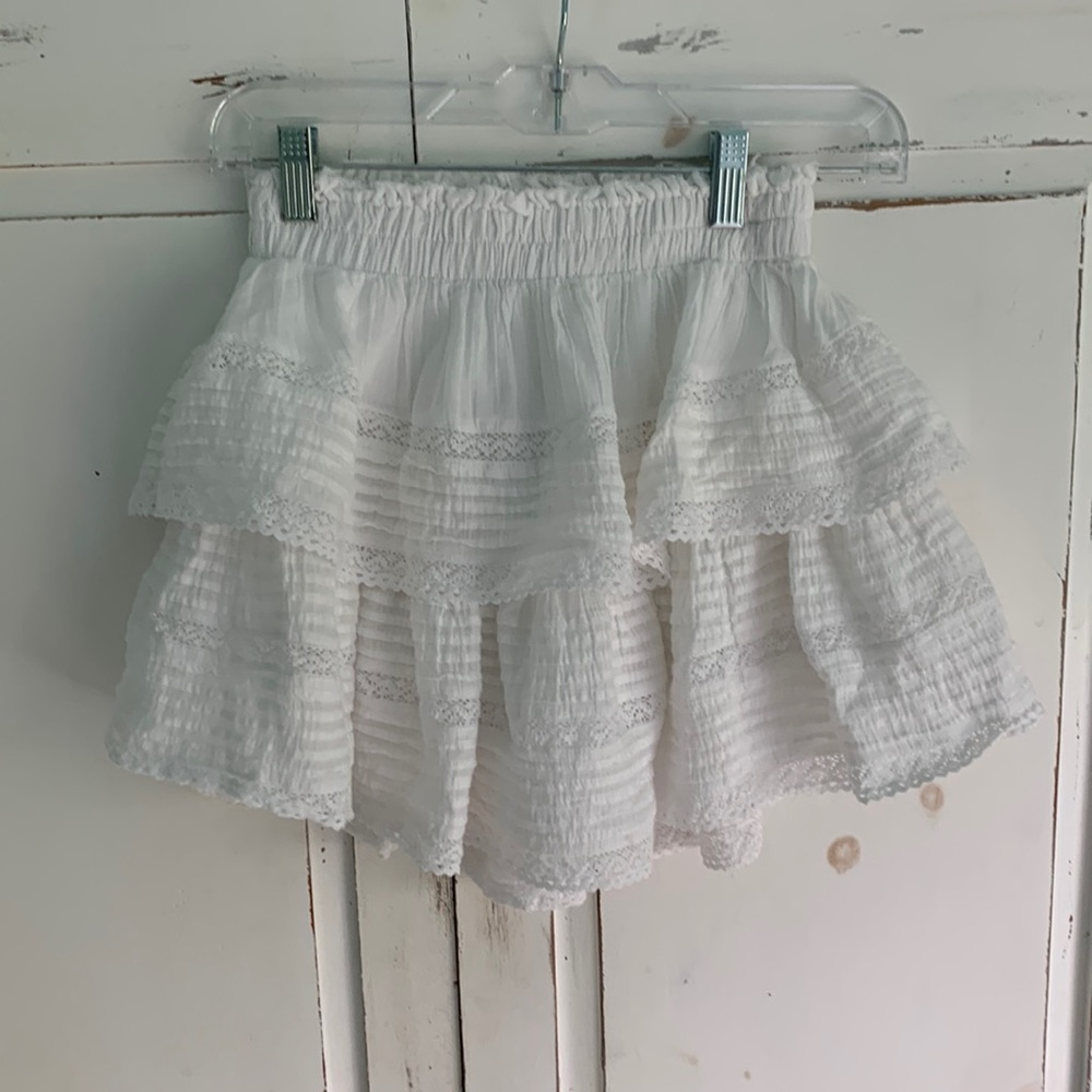 Aerie White Rock n’ Ruffle Mini Skirt